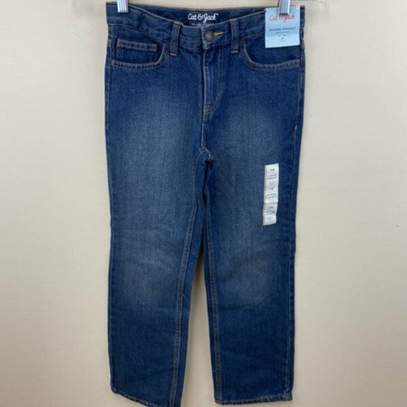 Jeans Cat & Jack Bambina Super Skinny Blu Indaco Taglia 16 - Nuovo Con Etichette